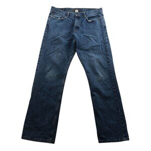 Eddie Bauer Mens Jeans Size 35x34 Straight Leg Blue Denim Casual 100% Cotton